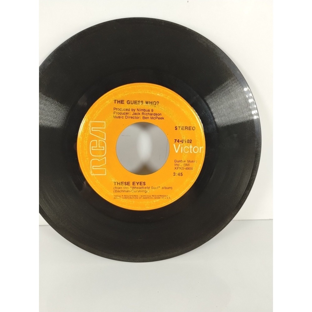 The Guess Who RCA 74-0102 "These Eyes" "LIGHTFOOT" US 7" UNTESTED - READ